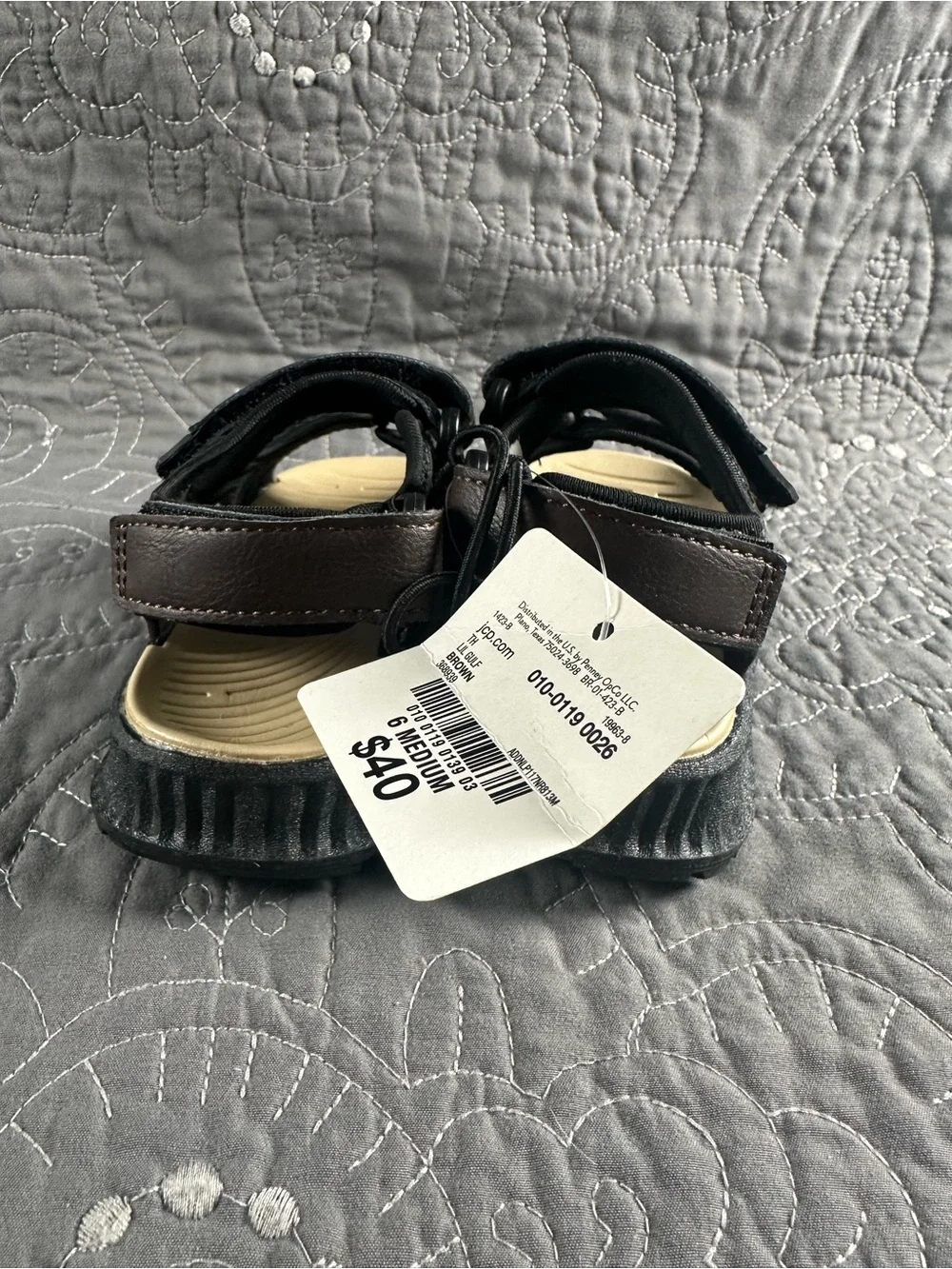 Thereabouts Toddler Boys  Lil Gulf Brown Strap Sandals NWT Size Toddler 6